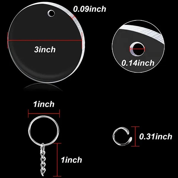 Custom Acrylic Keychain Round Shape