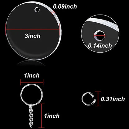 Custom Acrylic Keychain Round Shape