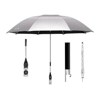 Outdoor Beach Parasol Detachable Clamp Umbrella W/Pouch