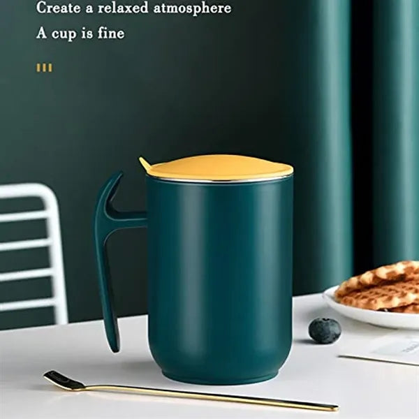 Large Capacity Double-Layer Stainless Steel Lid Cup