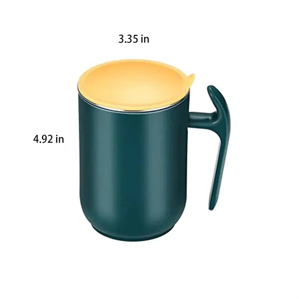 Large Capacity Double-Layer Stainless Steel Lid Cup