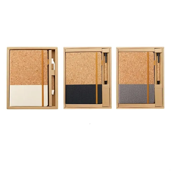 Eco Friendly Cork Notebook And Pen Set With Custom Logo