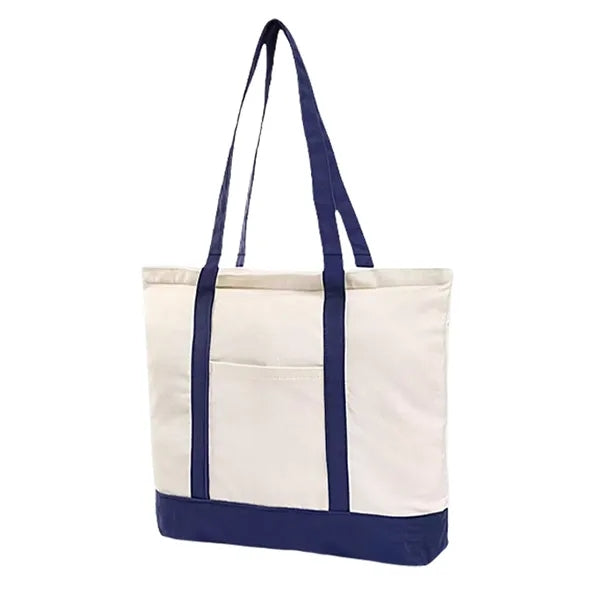 Large Capacity Customizable Tote Bag With Zipper Pocket