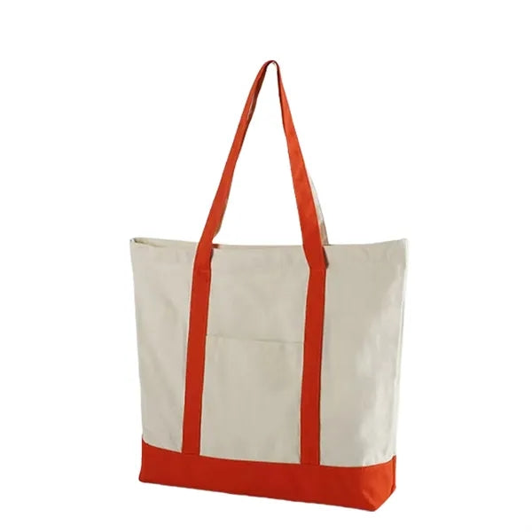 Large Capacity Customizable Tote Bag With Zipper Pocket