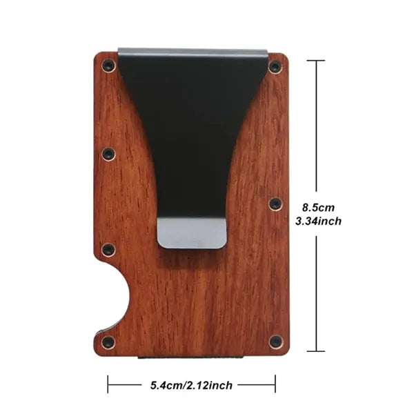 Slim Minimalist Card Holder Wallet with Money Clip