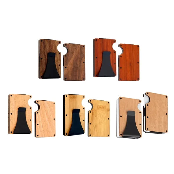 Slim Minimalist Card Holder Wallet with Money Clip