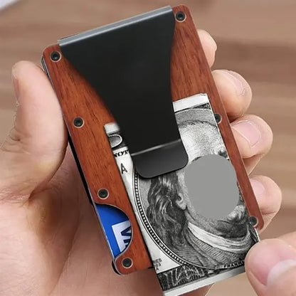 Slim Minimalist Card Holder Wallet with Money Clip