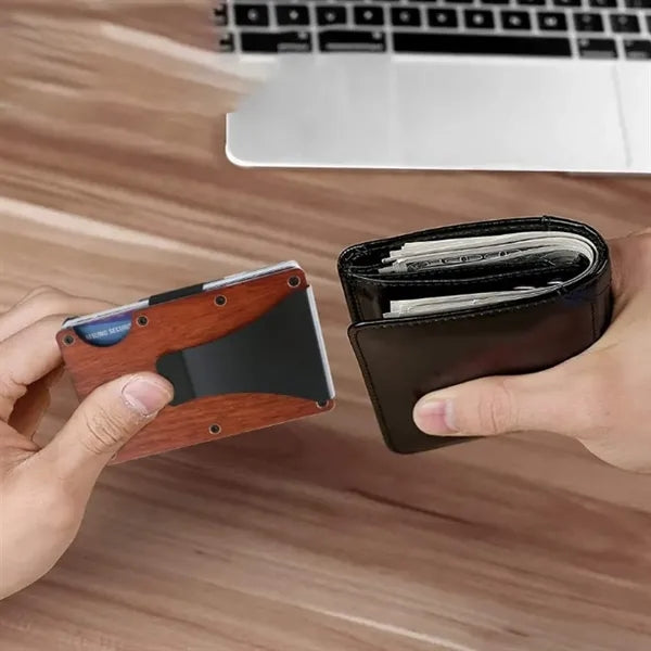 Slim Minimalist Card Holder Wallet with Money Clip