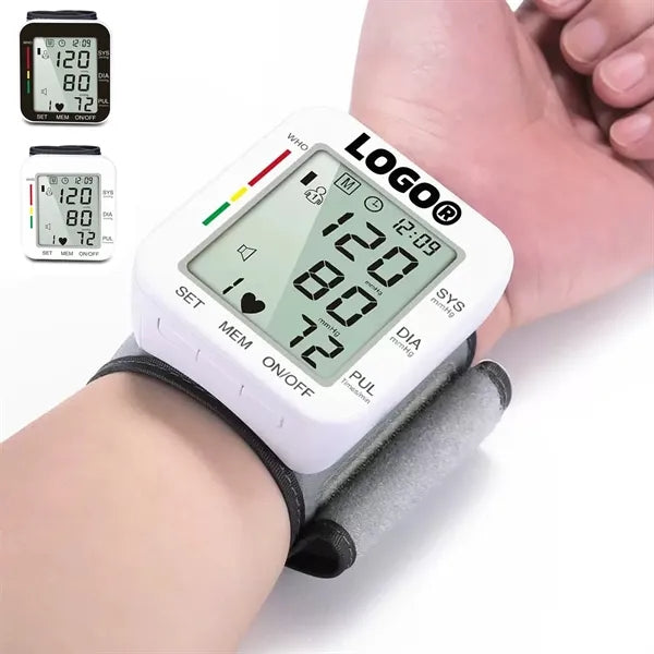 Digital Wrist Blood Pressure Monitor With Large LCD Display