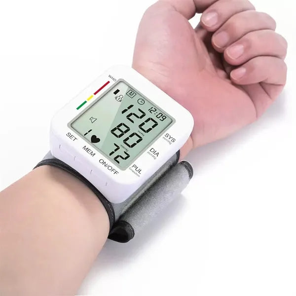 Digital Wrist Blood Pressure Monitor With Large LCD Display