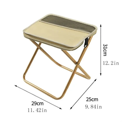 Outdoor Zipper Pack Camping Chair Foldable Backpack Stool