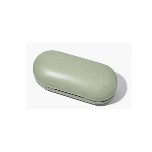 Double Layer Dual Purpose Glasses Case With Tweezers Mirror