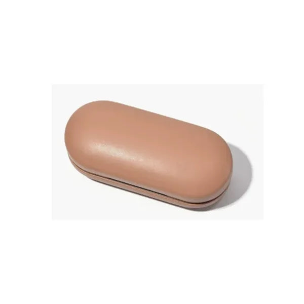 Double Layer Dual Purpose Glasses Case With Tweezers Mirror