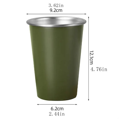 16oz. Portable Outdoor Stainless Steel Camping Beer Cup