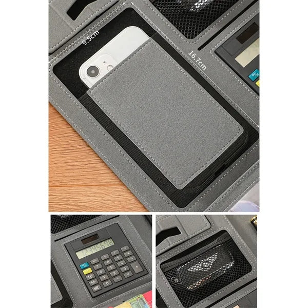 A4 Multifunctional Magnetic Folder With Calculator Notepad