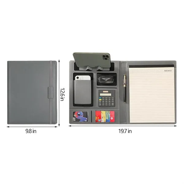 A4 Multifunctional Magnetic Folder With Calculator Notepad