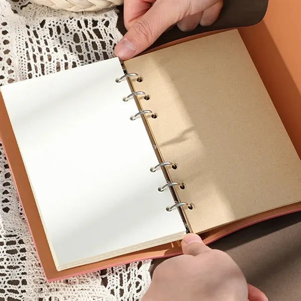 A6 Loose-Leaf Leather Notebook With Replaceable Inner Core