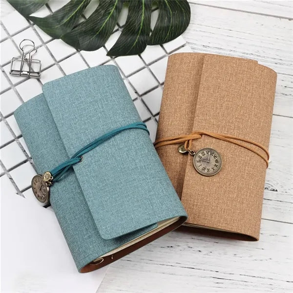 A6 Loose-Leaf Leather Notebook With Replaceable Inner Core
