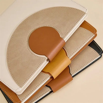 A5 Leather Buckle Notebook Set With Pen Replacement Refill