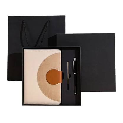 A5 Leather Buckle Notebook Set With Pen Replacement Refill