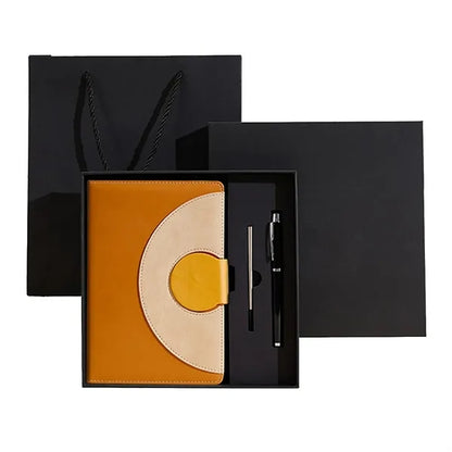 A5 Leather Buckle Notebook Set With Pen Replacement Refill