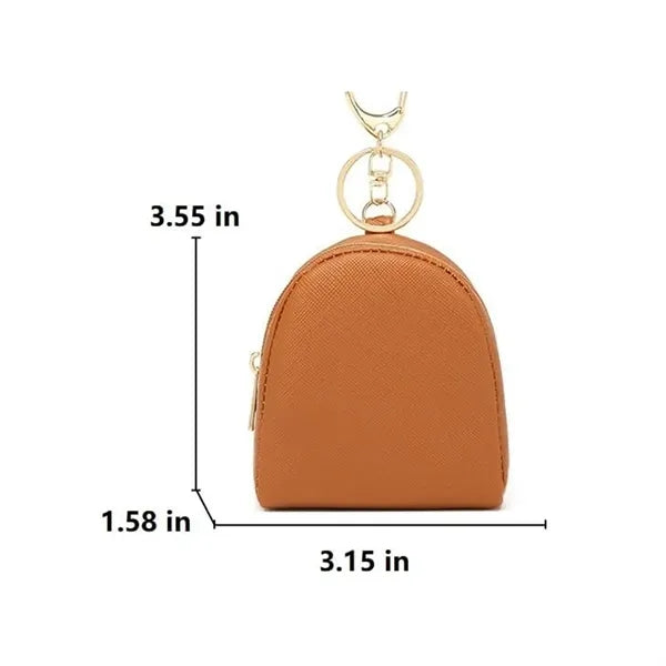 Mini PU Waterproof Earphone Coin Purse with Hanging Buckle