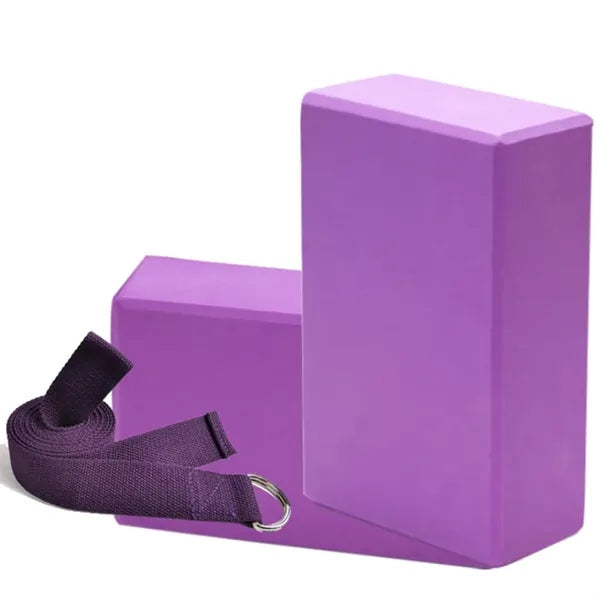 Yoga Block And Strap Set