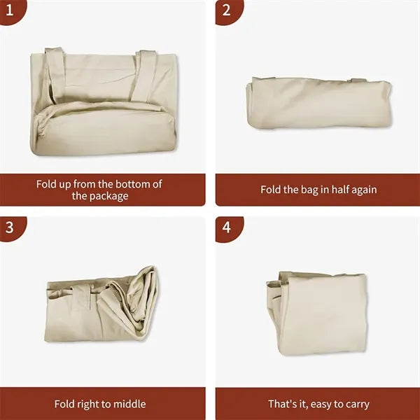 Canvas Tote Bag With Yoga Mat Carrier Pocket