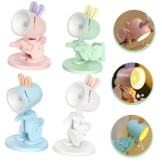 Mini Rabbit LED Adjustable Desk Lamp Foldable Magnetic