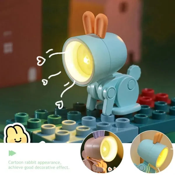 Mini Rabbit LED Adjustable Desk Lamp Foldable Magnetic