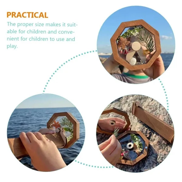 DIY Wooden Rotating Kaleidoscope Set Children's Outdoor Toys