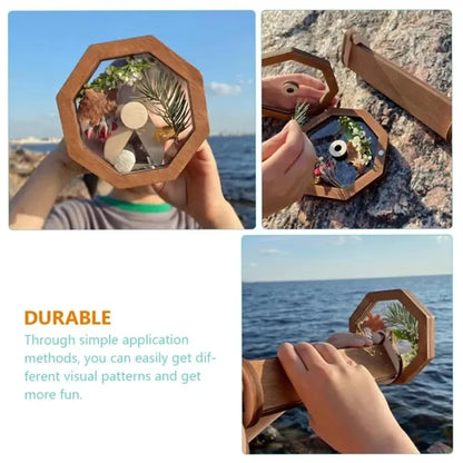 DIY Wooden Rotating Kaleidoscope Set Children's Outdoor Toys