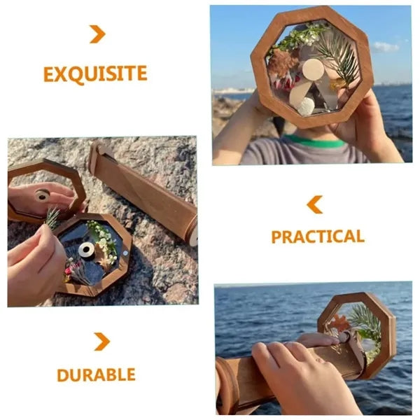 DIY Wooden Rotating Kaleidoscope Set Children's Outdoor Toys