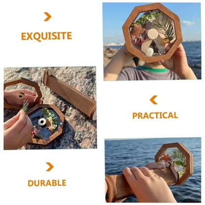 DIY Wooden Rotating Kaleidoscope Set Children's Outdoor Toys