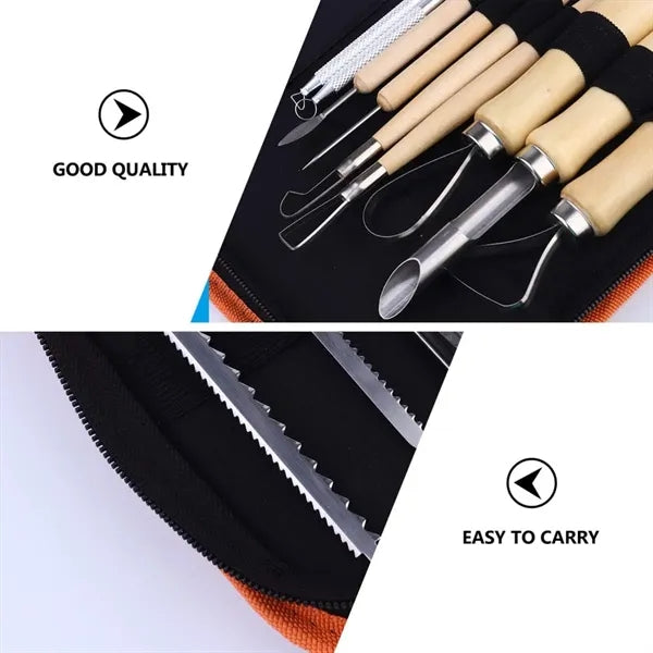 Halloween Pumpkin Carving Knife 14-Piece Set With Tool Bag