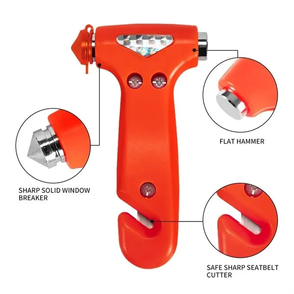 Two-In-One Solid Escape Car Window Breaking Safety Hammer