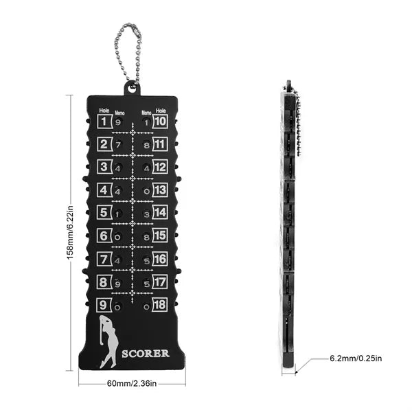 Portable Golf Bar 18 Hole Scoring Device With Keychain