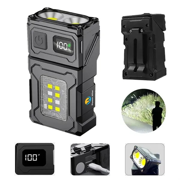 Rechargeable Digital Power LED Light Flashlight