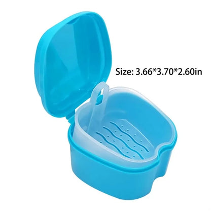 Dental Denture Case Strainer Cleaner Box
