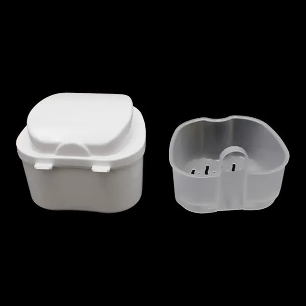 Dental Denture Case Strainer Cleaner Box