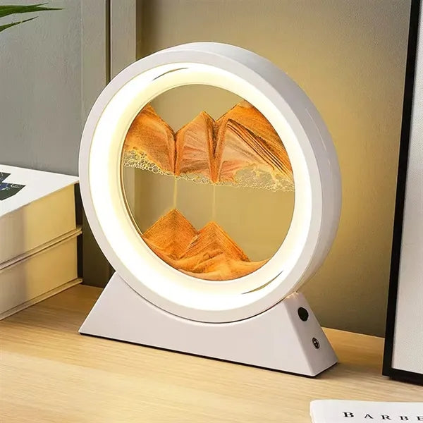 Flowing Sand Painting Table Lamp Three-Color Light Change