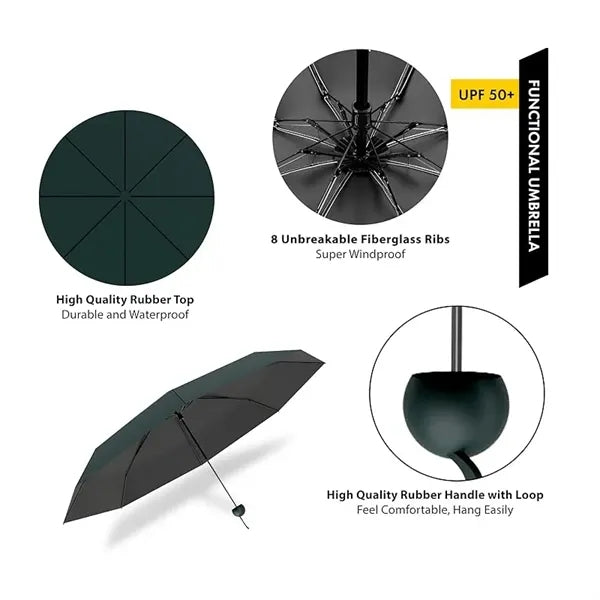 Mini Windproof Sun & Rain Pocket Umbrella