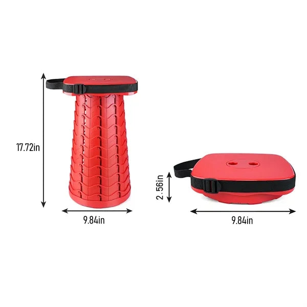 Square Folding Telescopic Stool Strong Load-Bearing Capacity