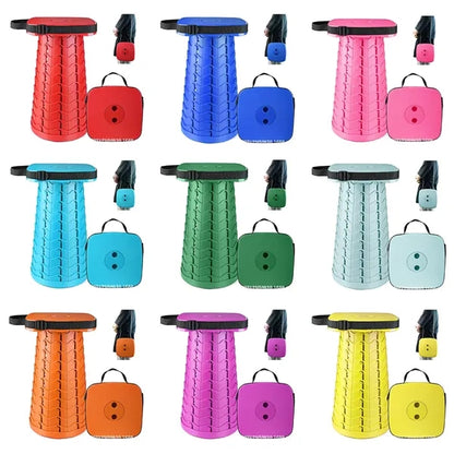 Square Folding Telescopic Stool Strong Load-Bearing Capacity