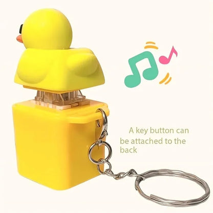 Little Yellow Duck Decompression Button Sound Pendant