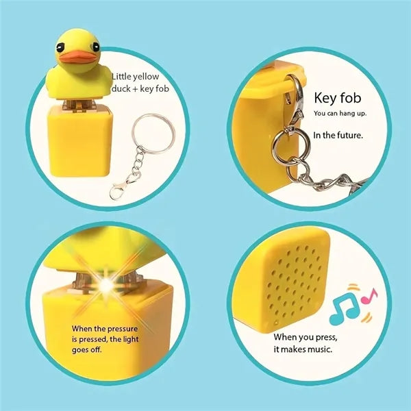 Little Yellow Duck Decompression Button Sound Pendant