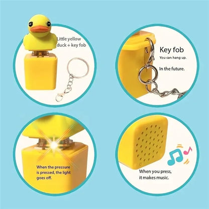 Little Yellow Duck Decompression Button Sound Pendant