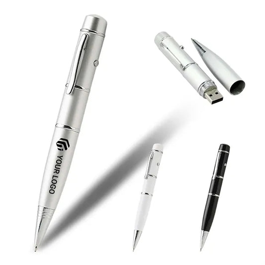 Business exhibition portable ballpoint pen usb flash drive