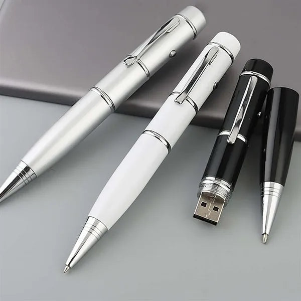 Business exhibition portable ballpoint pen usb flash drive