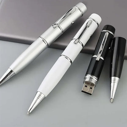 Business exhibition portable ballpoint pen usb flash drive
